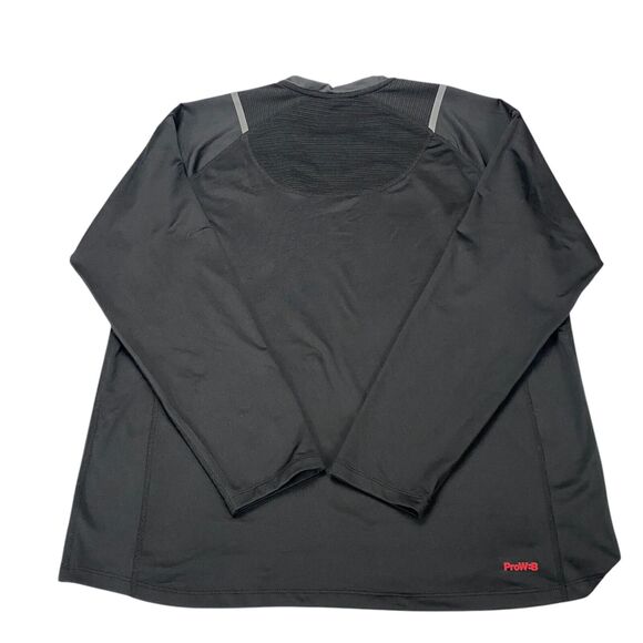 Spyder Active ProWeb Shirt Mens Large Black Stretch Raglan Sleeve Crew Neck - Picture 16 of 16